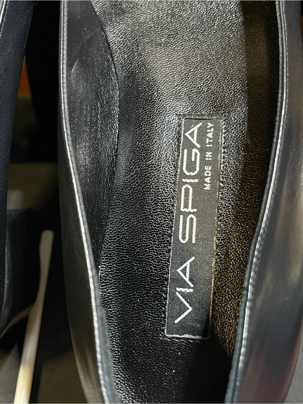 NIB  Via Spiga Lisett Shoes In Navy Nappa Leather / Made in Italy / Sz 9N